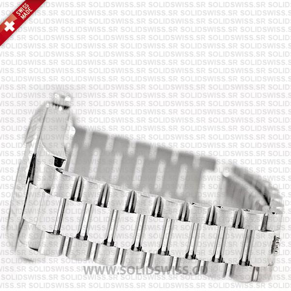 Rolex Day-Date II 18k White Gold Silver Diamond Dial