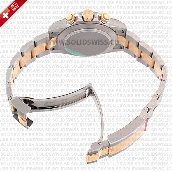 Rolex Oyster Perpetual Cosmograph Daytona Two-Tone Blue Arabic Dial with Oysterlock safety clasp