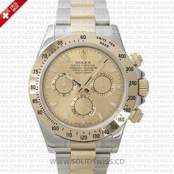 Rolex Daytona Two-Tone Gold Dial | Solidswiss Replica Watch