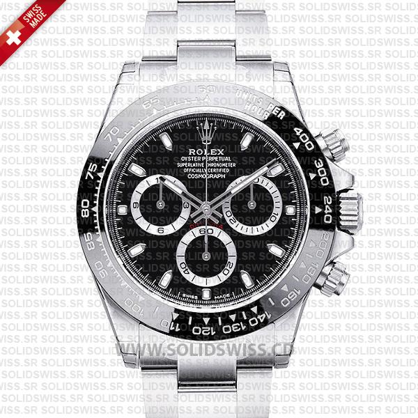 Rolex Daytona 2016 Black Dial Ceramic Bezel 40mm Watch