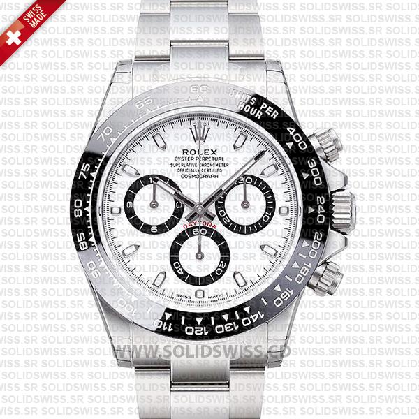 Rolex Daytona 2016 Stainless Steel White Dial | Solidswiss