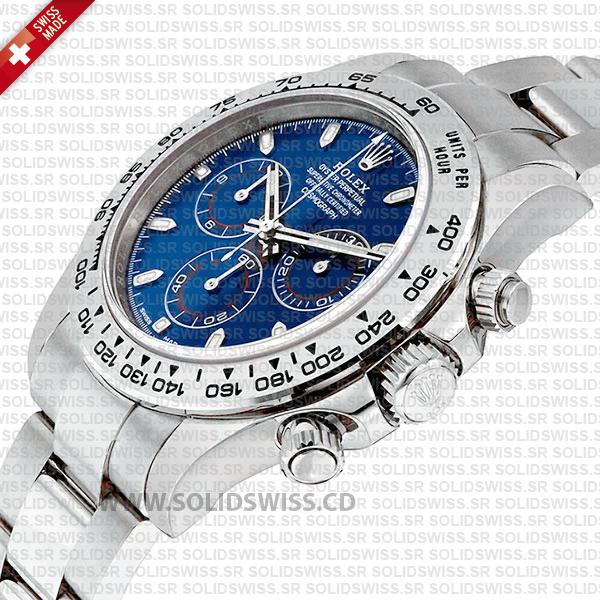 Rolex Daytona 2016 White Gold Blue Dial Replica Watch