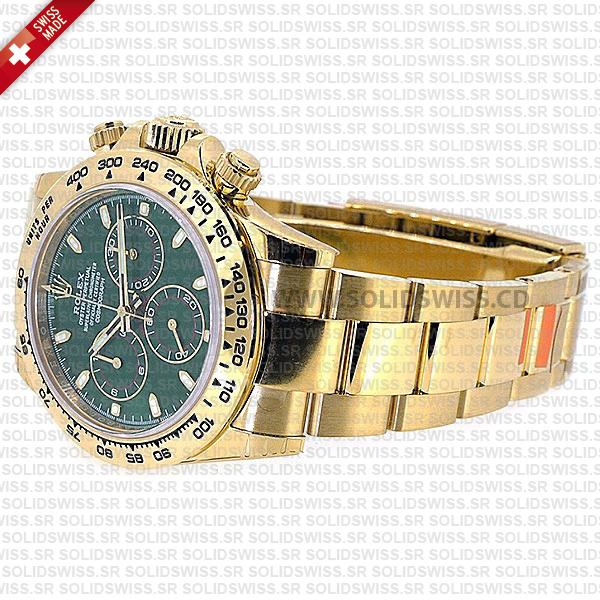 Rolex Daytona 2016 Yellow Gold Green Dial 40mm