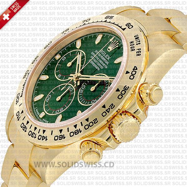 Rolex Daytona 2016 Yellow Gold Green Dial