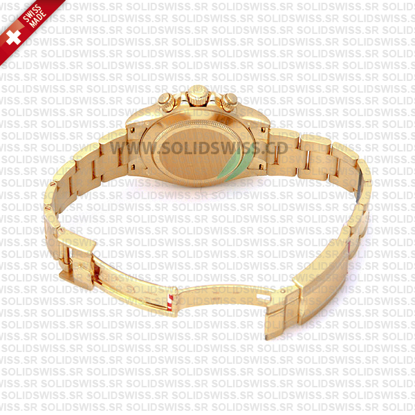 Rolex Cosmograph Daytona 18k Yellow Gold Blue Arabic Dial Oyster Bracelet