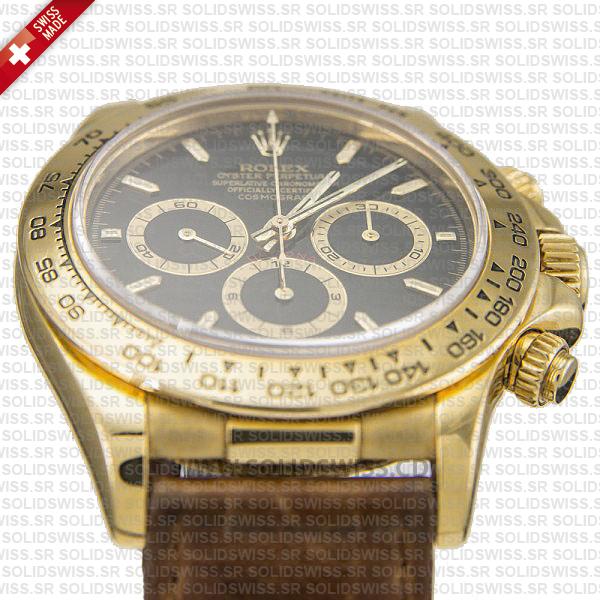 Rolex Daytona 40mm Gold Black Dial