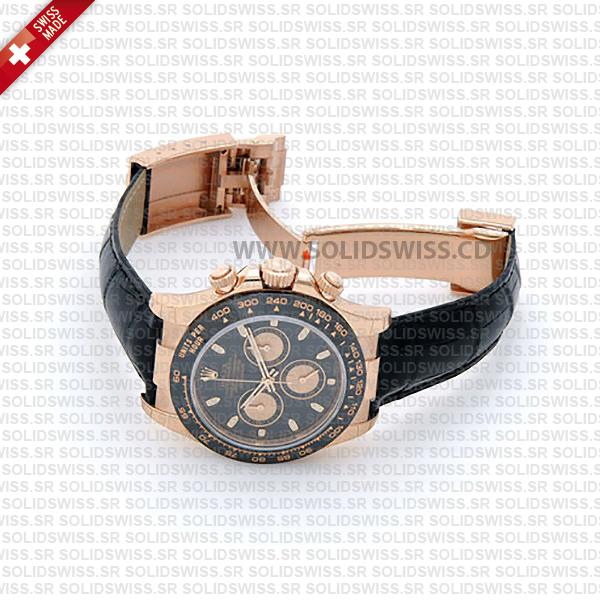 Rolex Daytona Rose Gold Black Dial Ceramic Bezel