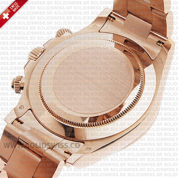 Comes with calf leather band or 18K Rose Gold PVD band