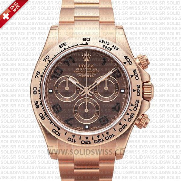 Rolex Daytona Everose Gold Chocolate Dial | Solidswiss Replica