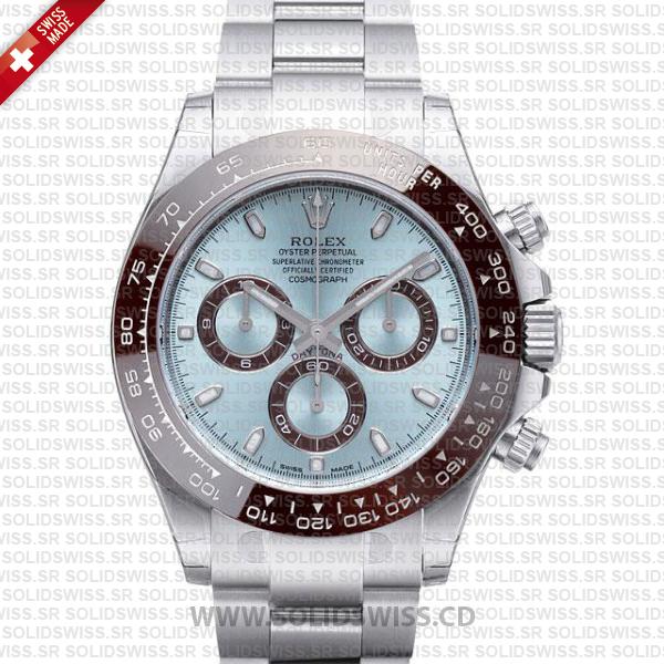 Rolex Daytona Platinum Ice Blue Dial 40mm | Replica Watch