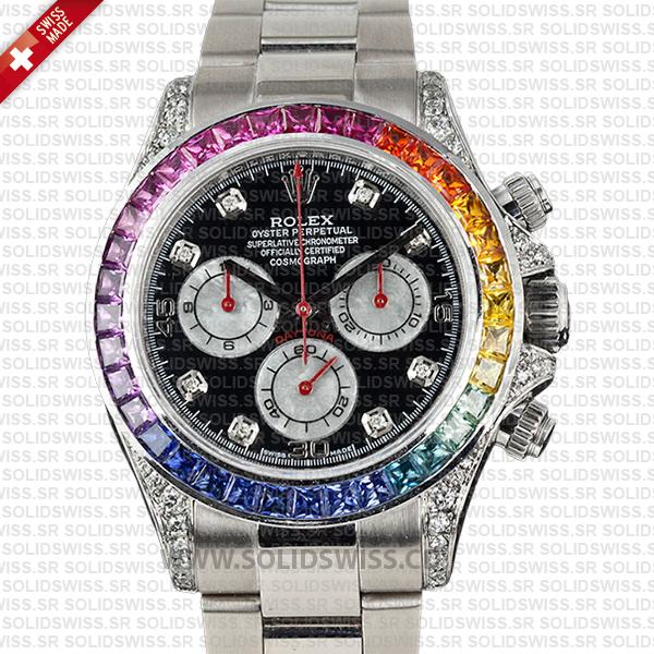 Replica Rolex Daytona 904L Stainless Steel 18k White Gold