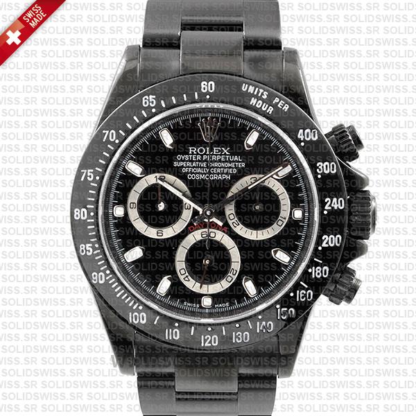 Rolex Daytona DLC Black Dial 40mm | Swiss Replica Watch