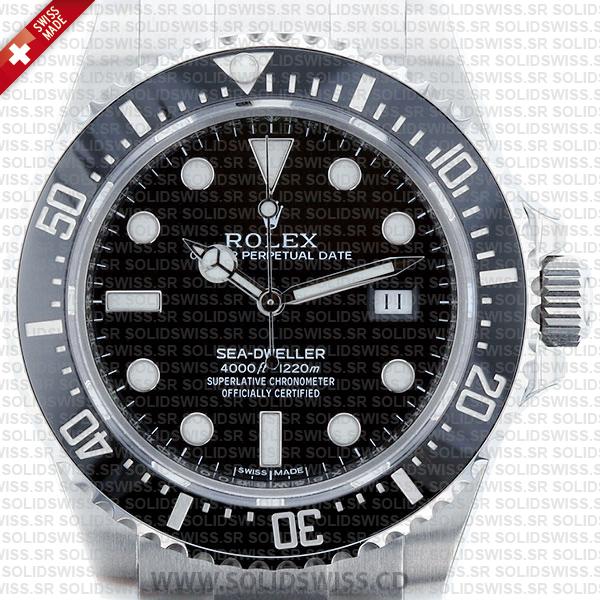 Rolex Sea-Dweller 4000 Black Dial Stainless Steel Oyster Bracelet Watch