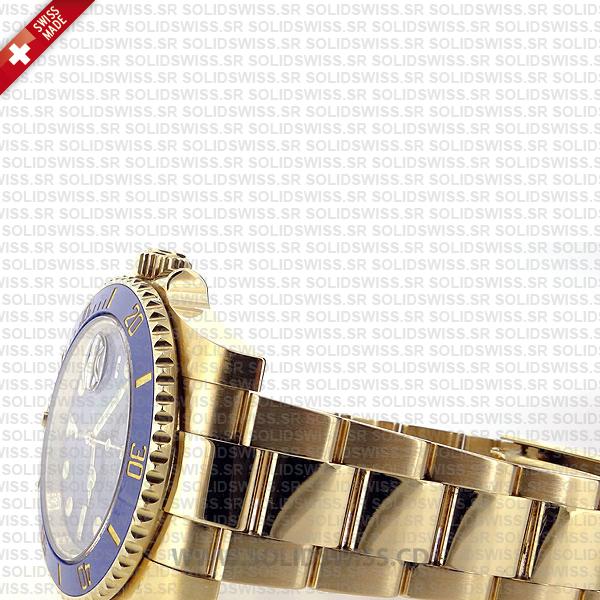 Oyster Perpetual Rolex Submariner 18k Yellow Gold