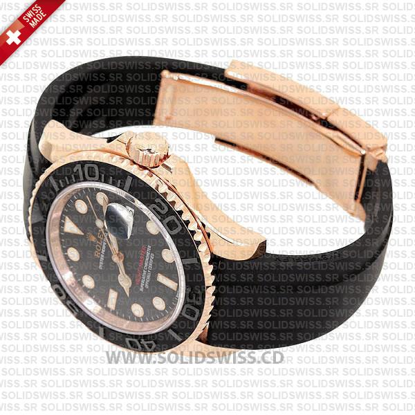 Rolex Yacht-Master Rose Gold Black Dial Replica