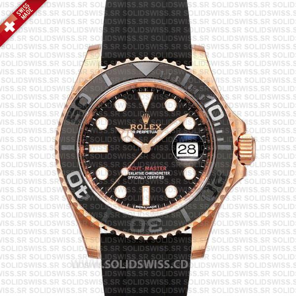 Rolex Yacht-Master Rose Gold Black Dial | Swiss Replica Watch