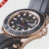 Rolex Yacht-Master Rose Gold Black Dial 40mm Rubber Strap