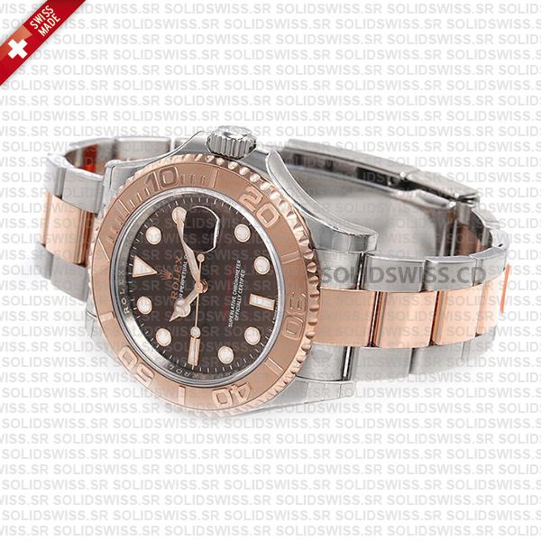 Rolex Yacht-Master Two-Tone Chocolate Dial Replica Watch