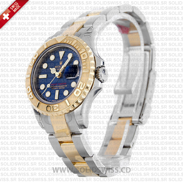 Rolex Yacht-Master Yellow Gold Blue Dial Two-Tone Replica