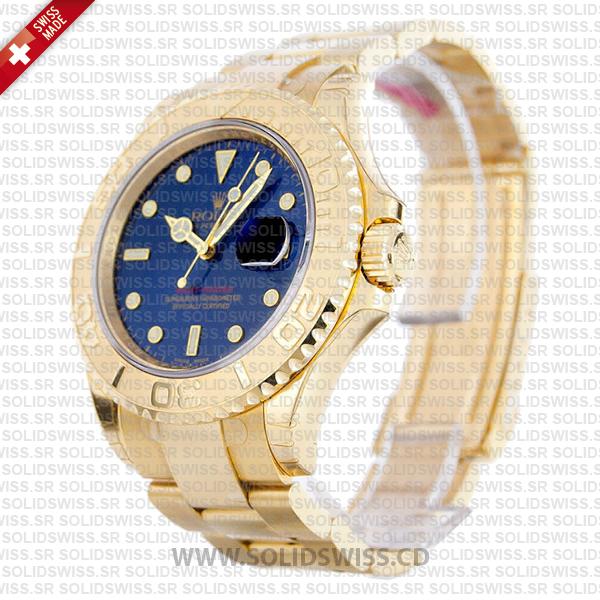 Rolex Yacht-Master 18k Yellow Gold Blue Dial