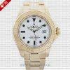 Rolex Yacht-Master 18k Yellow Gold White Dial 40mm Watch