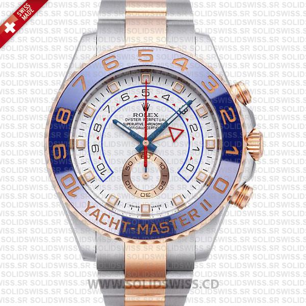 Rolex Yacht-Master II Two-Tone Gold White Dial Swiss Replica