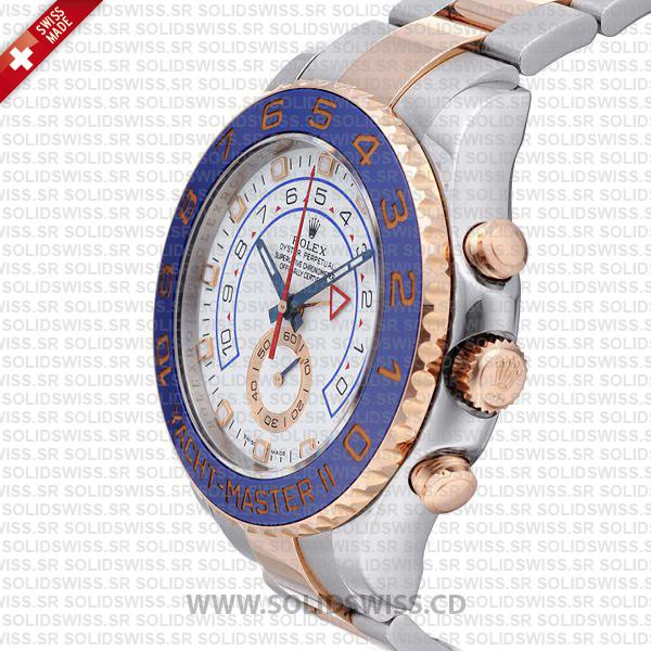 Rolex Yacht-Master II Two-Tone 18k Rose Gold 44mm White Dial