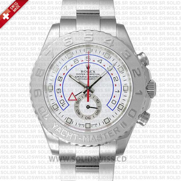 Rolex Yacht-Master II White Gold 40mm Platinum Replica Watch