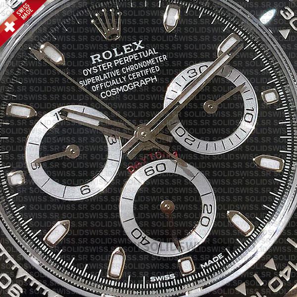 Rolex Oyster Perpetual Cosmograph Daytona Stainless Steel Black Dial