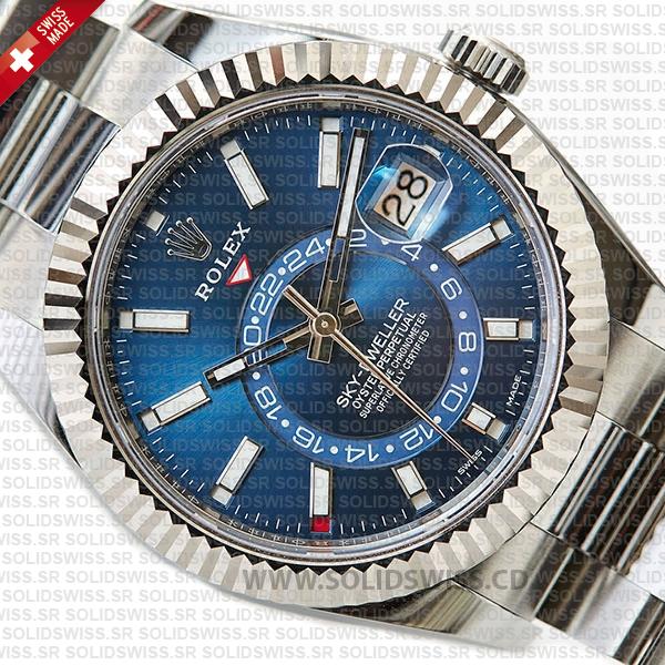 Rolex Sky-Dweller 18k White Gold Blue Dial 42mm