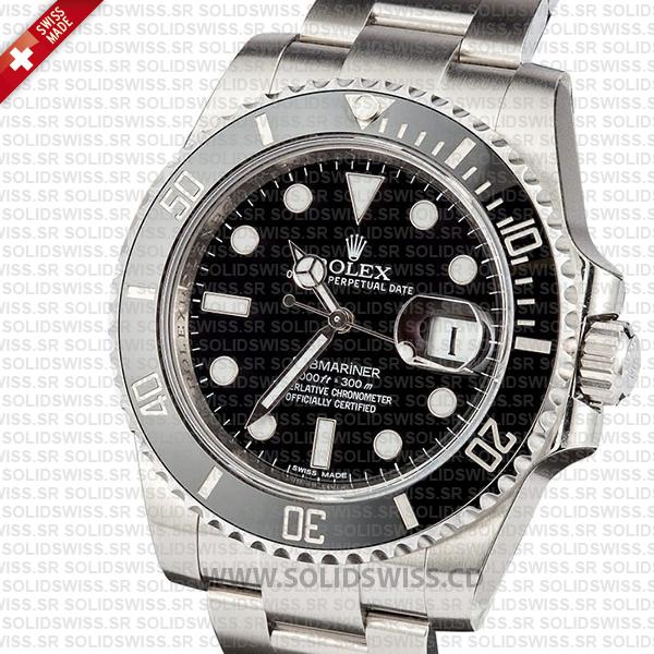 Rolex Sumbariner Steel Black Ceramic Swiss Replica