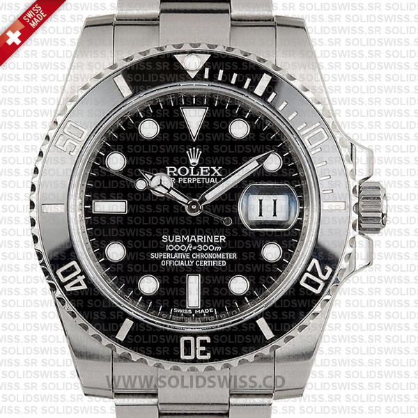 Rolex Sumbariner Steel Black Ceramic Swiss Replica