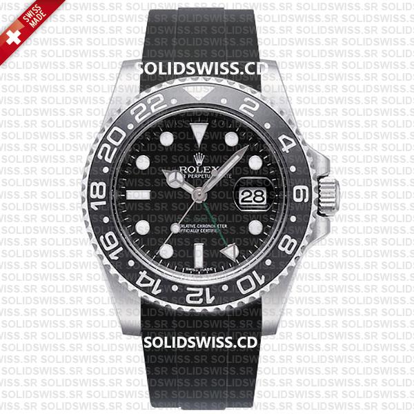 Rolex Rubber Strap Complete With 904L Stainless Steel Tang Buckle Solidswiss.cd