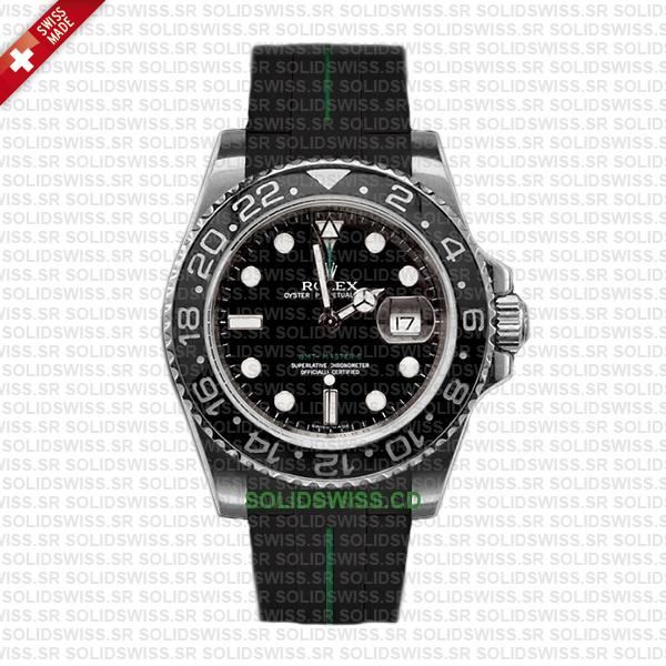Rolex Rubber Strap 904L Stainless Steel Tang Buckle