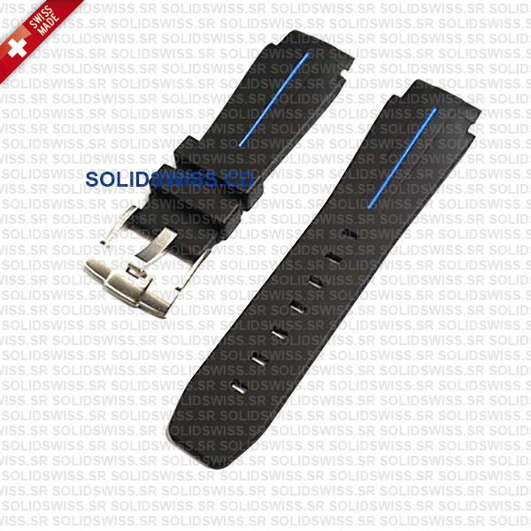 Rolex Rubber Strap 904L Stainless Steel Tang Buckle