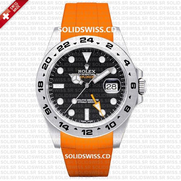 Rolex Rubber Strap Complete With 904L Stainless Steel Tang Buckle Solidswiss.cd