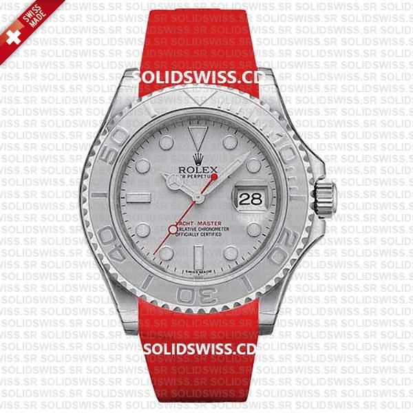 Rolex Rubber Strap Complete With 904L Stainless Steel Folding Oysterlock Clasp Solidswiss.cd