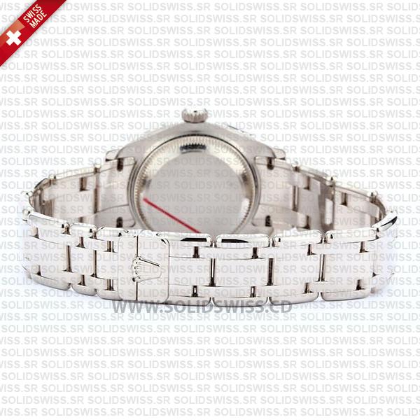 Rolex Pearlmaster 29mm 18k White Gold White Mother of Pearl Dial Diamond Markers/Bezel Swiss Replica