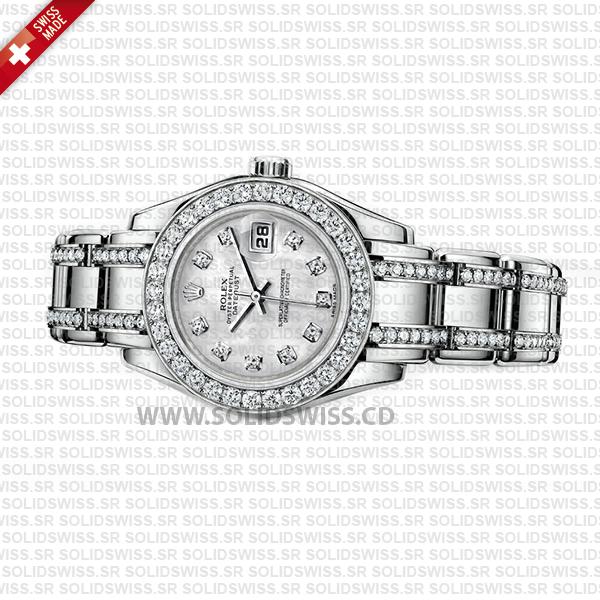 Rolex Datejust Pearlmaster 29mm White Gold Diamonds
