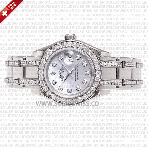 Rolex Pearlmaster White Gold Diamond Bezel