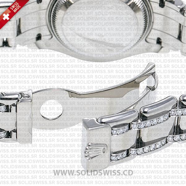 Rolex Lady Datejust Pearlmaster 18k White Gold And Diamonds White Dial