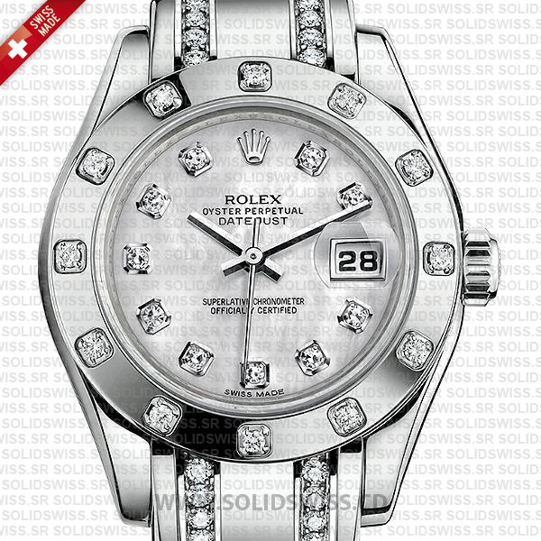 Rolex Lady Datejust Pearlmaster 18k White Gold