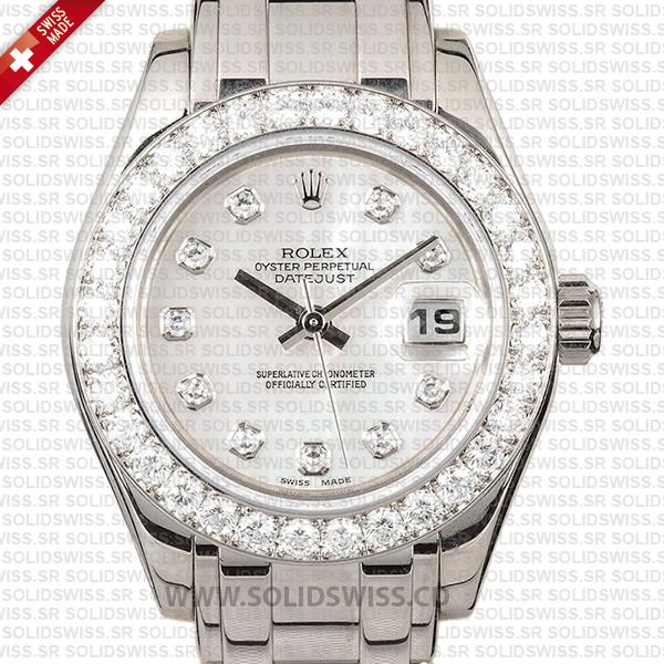 Rolex Lady Datejust Pearlmaster White Gold Replica