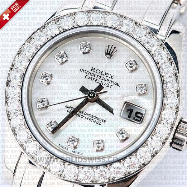 Rolex Lady Datejust Pearlmaster 18k White Gold 29mm