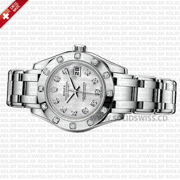 Rolex Lady Datejust Pearlmaster 29mm White Gold Watch