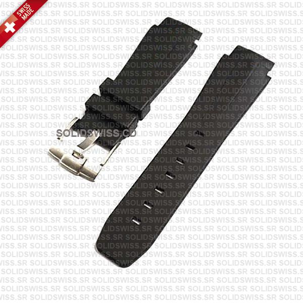 Rolex Rubber Strap Complete With 904L Stainless Steel Tang Buckle Solidswiss.cd
