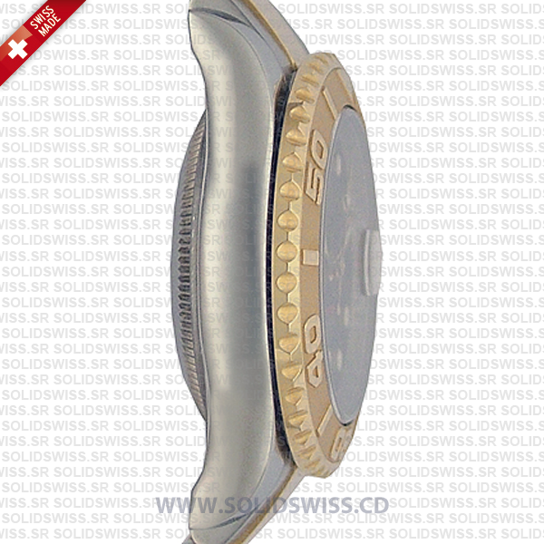 Rolex Oyster Perpetual Yacht-Master Lady 29mm 18k Yellow Gold Blue Dial 904L Steel Replica Watch