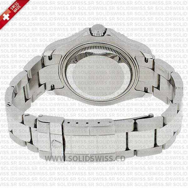 Women's Rolex Yacht-Master Stainless Steel Platinum Bezel Rolesium Dial 35mm