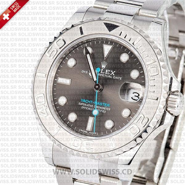 Rolex Yacht-Master Platinum Bezel Rhodium Dial 37mm Replica Watch