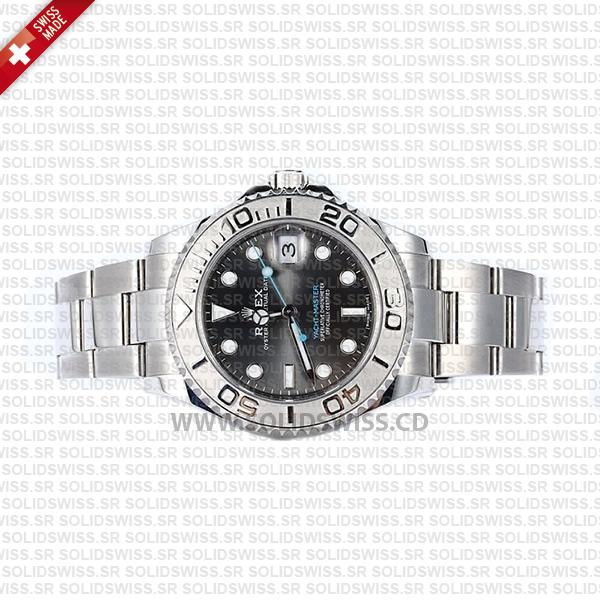 Rolex Yacht-Master Platinum Bezel Rhodium Dial 37mm